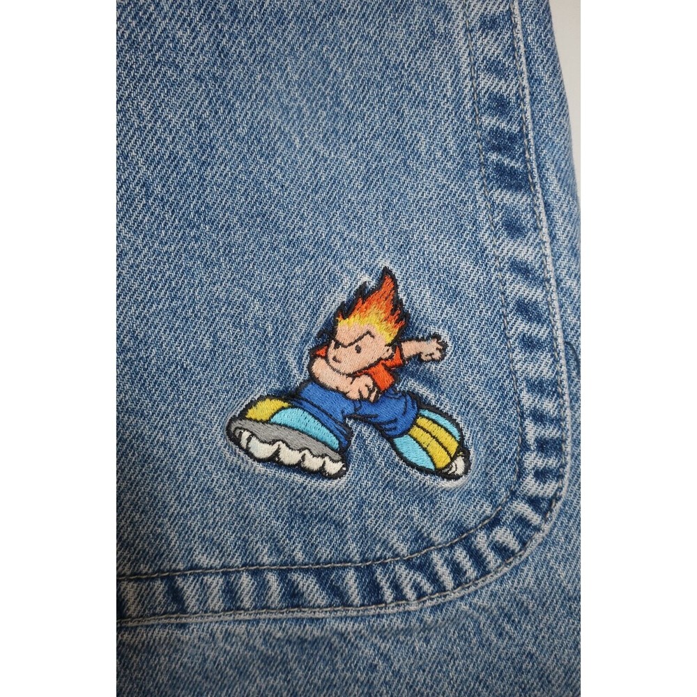 JNCO Jeans Shorts Flamehead Baggy Skater Y2k Youth 25 - Picture 8 of 9
